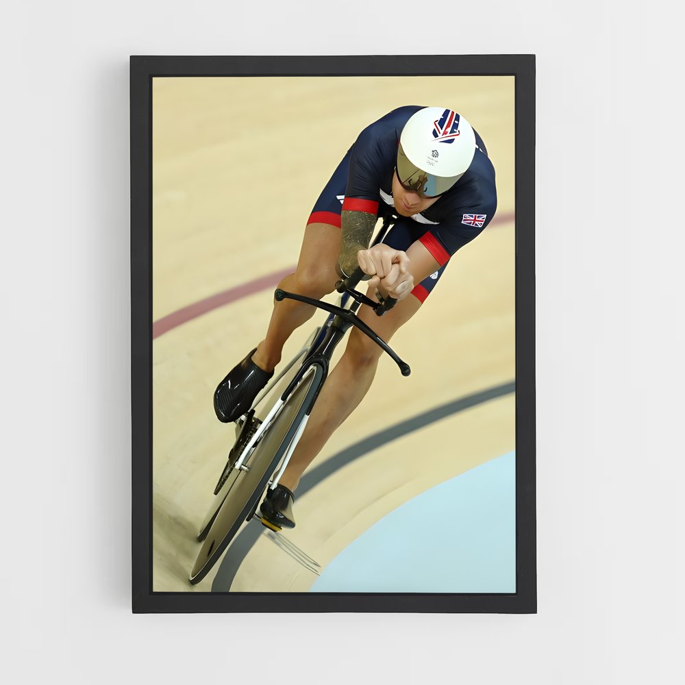 Poster Piste Éclair – affiche Cyclisme (vue 2)